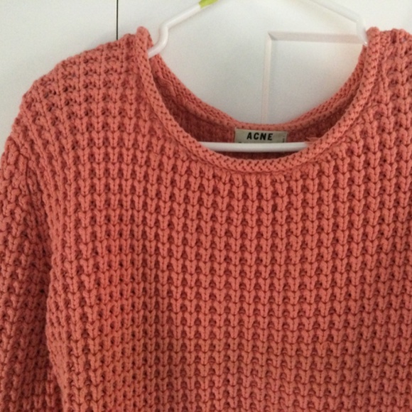 Acne Studios Sapata Chunky Knit Gorgeous Peach Sweater - Picture 5 of 11